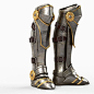 3d model armor boot v2