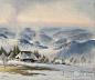 德国画家Karl Hauptmann (1880-1947)#油画#作品-各种雪景