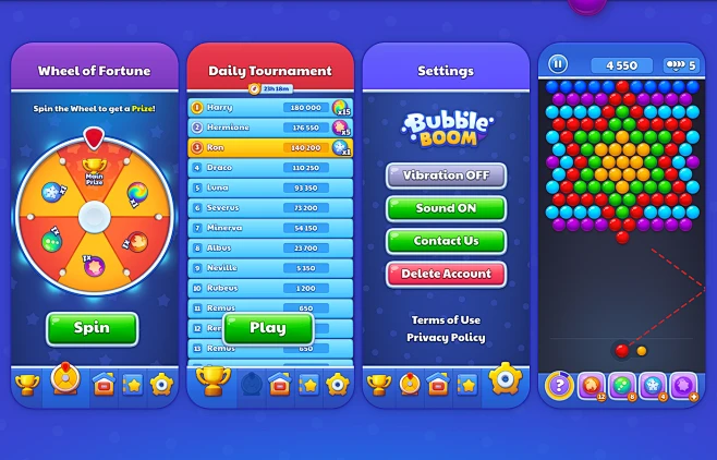 UI/UX game ui mobile game game design Digital Art casual game ui design ...