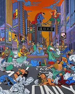 DC 漫画 VS 四大名著 ，中国波普艺术家的另类版画