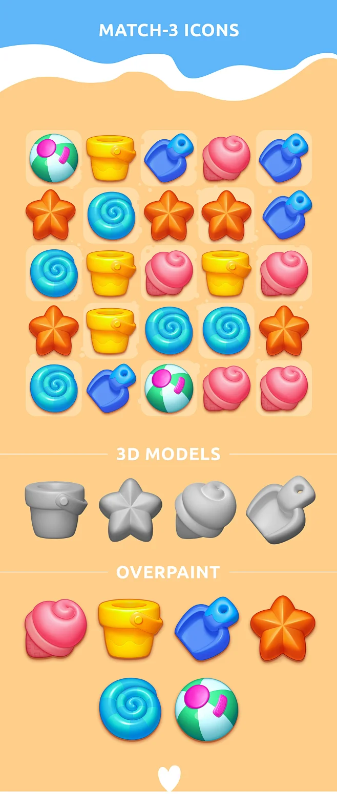 digital 2d digital 3d chips match 3 mobile art sandbox Game Icons ...