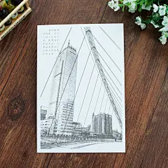 手绘特价 品唐中国城市各地风景明信片哈尔滨沈阳成都上海青岛-tmall.com天猫