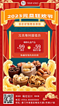 元旦节年货活动促销产品手机海报