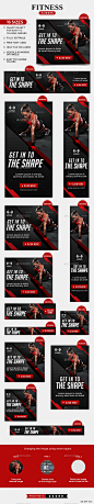 Fitness Banners - Banners & Ads Web Elements