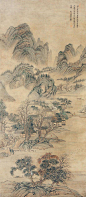 王翚——【燕文贵武夷叠嶂图……】人物山水 立轴欣赏 | 
清|王翚(1632-1717)字石谷，号耕烟散人、鸟目山人、剑门樵客等。被称为“清初画圣”。与王时敏、王鉴、王原祁并称“四王”，加上吴历、恽寿平合称“清初六家”或“四王吴恽”。擅山水人物花鸟草虫，笔法洒脱，用墨疏淡清逸。虞山派创始人。