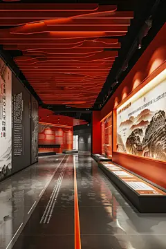 展览馆展厅照明摄影图