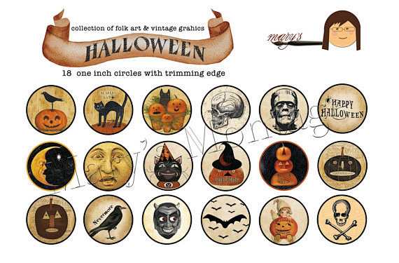 #Halloween# 1 inch c...