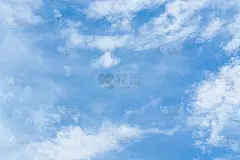 清澈的蓝天和纯白色的云和文字空间