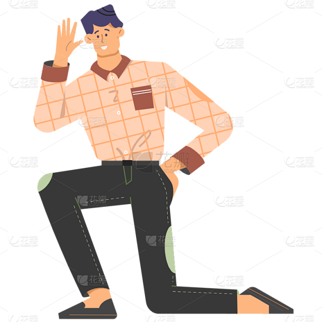 手绘-男性人物插画-男人3