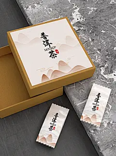 中国风茶叶罐包装礼盒样机