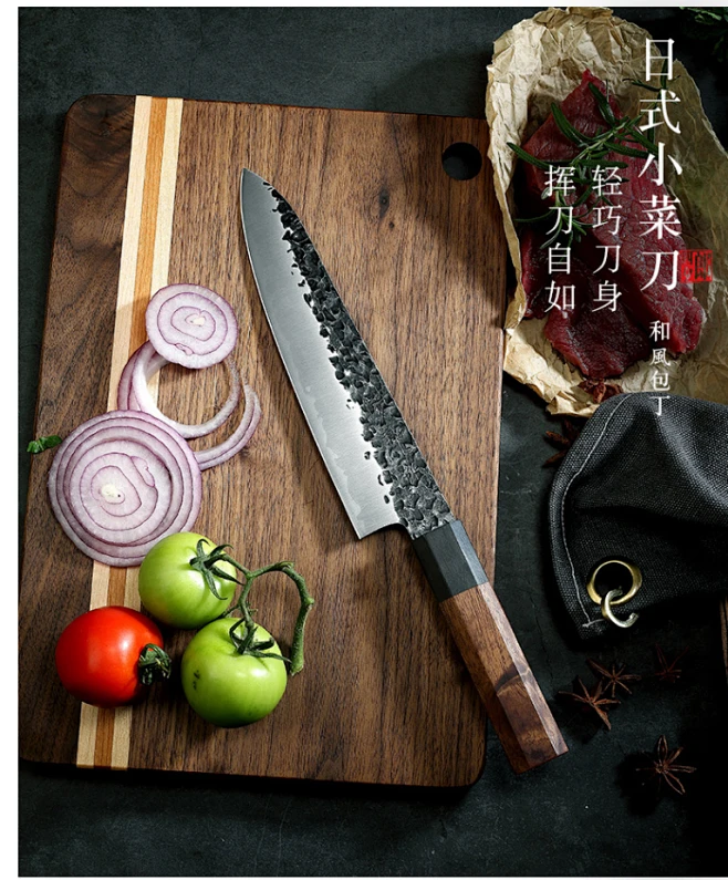 四夕郎日本牛刀复古手工厨师刀家用小型菜刀主厨刀日本锋利切肉刀-淘宝网-花瓣网