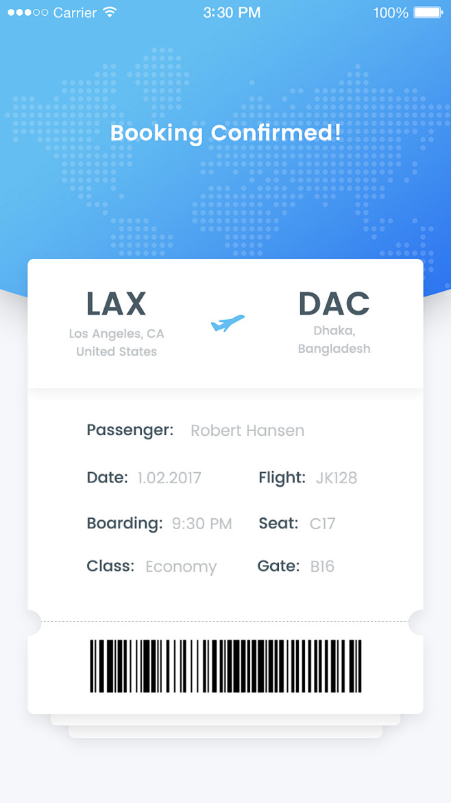 Ticket page