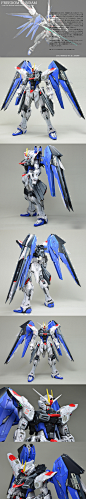 MGフリーダムガンダムVer,2.0塗装済完成品 - ヤフオク! : ★☆MGフリーダムガンダムVer,2.0塗装済完成品☆★★商品説明★耐水ペーパー４００番～１０００番を使用し、ゲート処理。合わせ目除去。表面処理後、１５００番サフェーサー塗布。塗装にはMrカラーを使用。マスキング色分け塗装後、エナメルでスミ入れ。キット付属のデカールの一部と、1/144スケール用の社外デカールをソフターを使い丁寧に貼り付け。デカール貼り付け後、2種類のフラット寄りのクリヤーでオーバーコート。最後にメタルパーツ、メタルシー