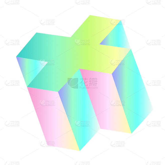 3D-渐变立体几何贴纸SVG-4