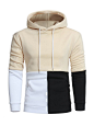 Men's Hoodie Casual Comfy All Matched Patch Color Block Hoodie : Shop Men's Hoodie Casual Comfy All Matched Patch Color Block Hoodie online at Jollychic,FREE SHIPPING!