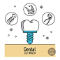卡通扁平牙齿牙医牙科医学信息图形图表AI矢量平面设计素材 G1540-淘宝网