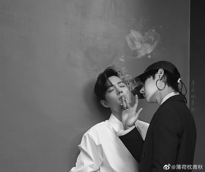 黑白情头王一博肖战肖战王一博写真拍照