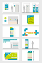 简约明快几何图案企业医学校校园平面导视设计