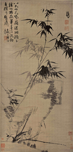 字裏行間采集到中国山水人物画卷-石涛