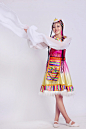 2014新款藏族舞蹈演出服装 水袖服装女表演服饰成人舞台服饰包邮-淘宝网