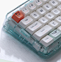 MelGeek透明客制化三模机械键盘MOJO68 霓虹 佳达隆银轴-小米有品