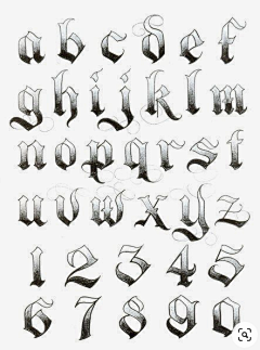 比利刺青TATTOO工作室采集到字体代码  纹身素材