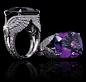 12.50 carat amethyst, diamonds and white gold ring Rings Jewellery Garrard