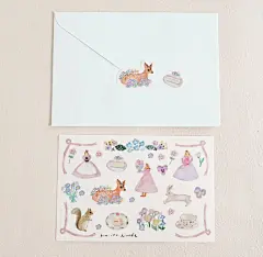 【现货】日本作者kin原创少女心芭蕾舞铃兰女孩可爱日系便签贴纸-淘宝网