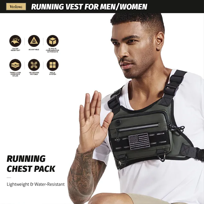 Water Resistant Running Chest Pack For Men-Running Phone - View #11