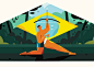 Brazil Character color flat fresco ILLUSTRATION  music people Samba shapes