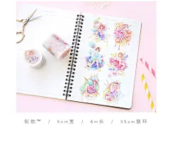 幻想世界和纸胶带美味童话手绘宽胶带diy手账日记装饰贴纸5cm宽-淘宝网