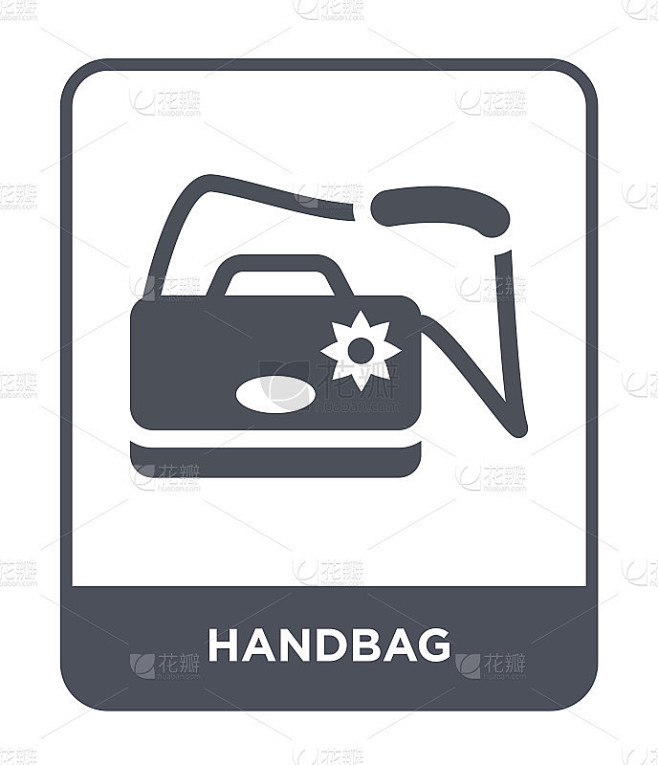 handbag icon vector on white background, handbag t