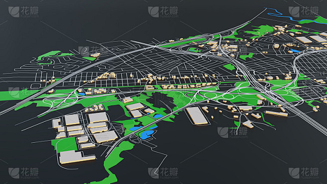 3D未来城市建筑