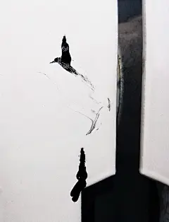 伤后的飞翔——暖气片意外的剐蹭，呈现出了一只展翅飞翔的小鸟