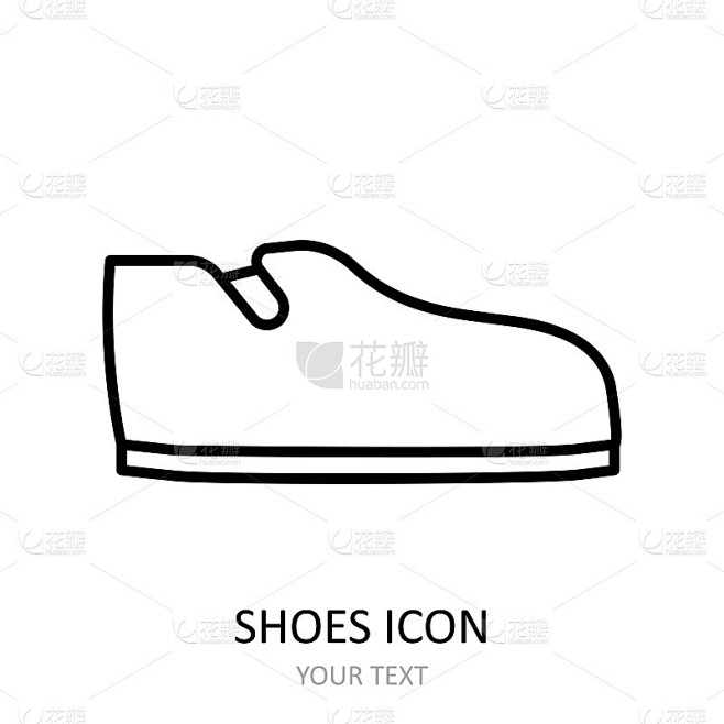 矢量插图与鞋子图标。
