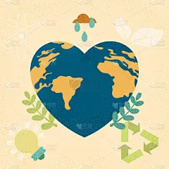 行星,心型,概念,地球形,母亲,地球日,世界环境日