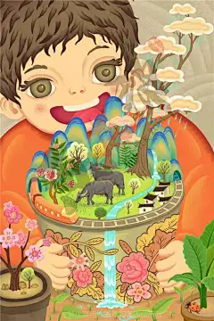 二十四节气——春雨_画友帮__插画师作品_涂鸦王国gracg.com