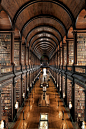 Trinity College Library at University of Dublin, Ireland (by...