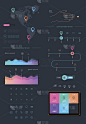 矢量元素的信息图和用户界面