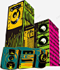 摇滚风音响高清素材 摇滚 粉色 绿色 蓝色 音响 黄色 元素 免抠png 设计图片 免费下载 页面网页 平面电商 创意素材
