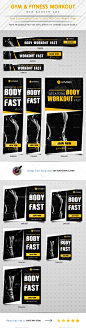 GYM & Fitness Web Banner Ads Template PSD | Buy and Download: http://graphicriver.net/item/gym-fitness-web-banner-ads/10056184?ref=ksioks: 