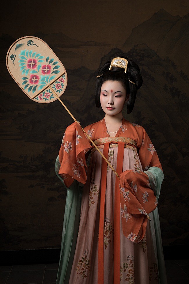 装束复原小组出品桑缬纁夏中晚唐风丝绸印花衫裙定金淘宝网