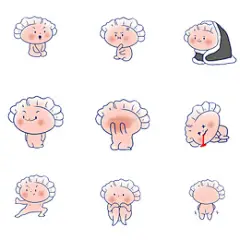 冬至饺子卡通表情包插画素材