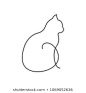 Cat Continuous Line Drawing Cute Pet Stock Vector (Royalty Free) 1069052636 | Shutterstock