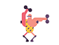Weightlifter shot
