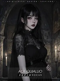 哥特风魔女暗黑系乌鸦少女头像插画_10_Aoi祈鉫萝_来自小红书网页版