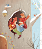 Studio Armad'illo Calendar 2017 : These are my illustration for Studio Armad'illo 2017 Calendar. May and December. 7 pages / color, digital print / 20 x 14 cm / heavy matte archival paper.Each month of this calendar features a brand new illustration from 
