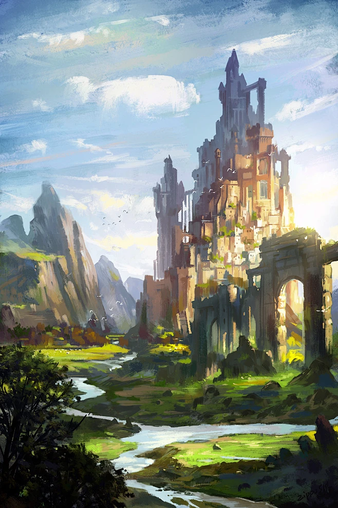 优秀cg场景欣赏@CCI中国动漫插画-花瓣网