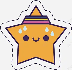 流汗的五角星矢量图 设计图片 免费下载 页面网页 平面电商 创意素材