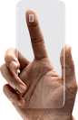 放在透明盖乐世 S8指纹传感器上的手指